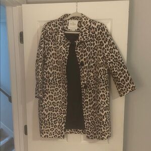 Kate Spade Leopard Print Cape Jacket